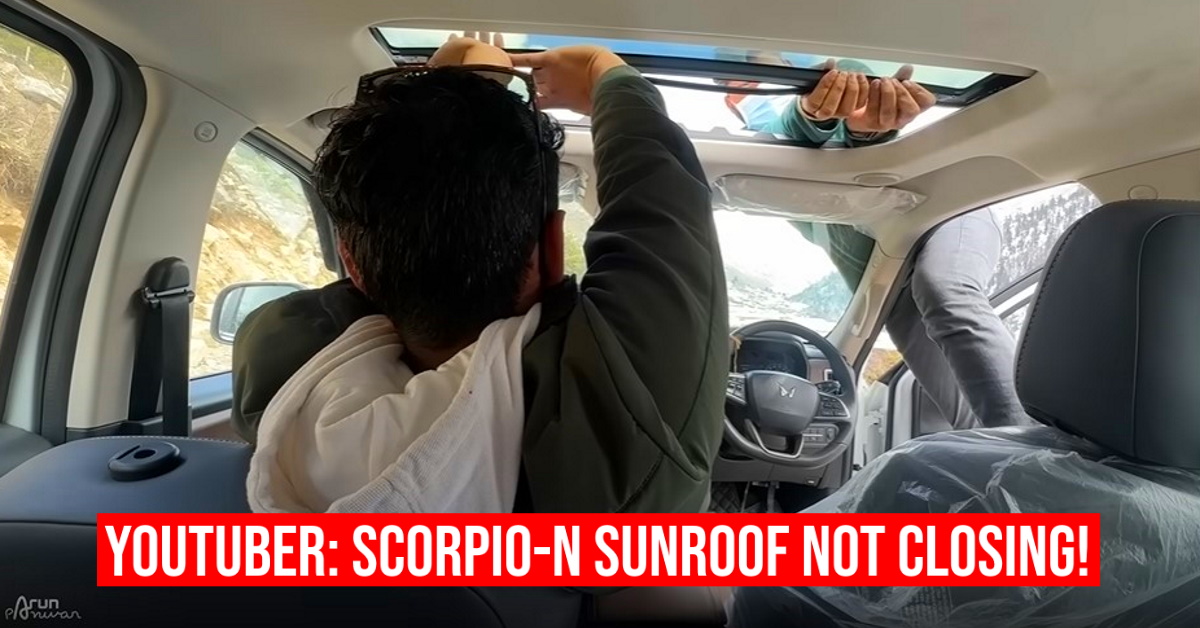 Youtuber with sunroof leak has new issue: Mahindra Scorpio-N sunroof won’t close [Video]