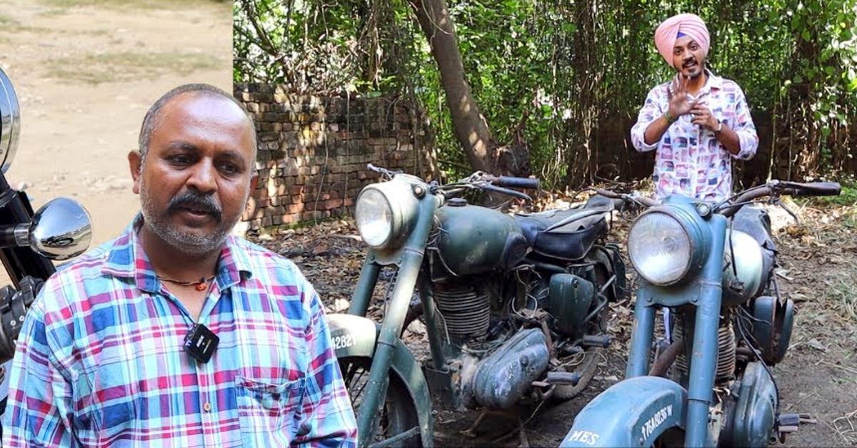 This man restores decades-old Royal Enfield motorcycles to make them look new