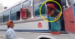 Lady refuses to vacate driver’s seat: Asks driver to drive bus from any other seat (Video)