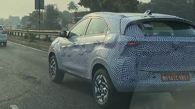 2023 Tata Nexon Facelift spotted with updated LED DRLs