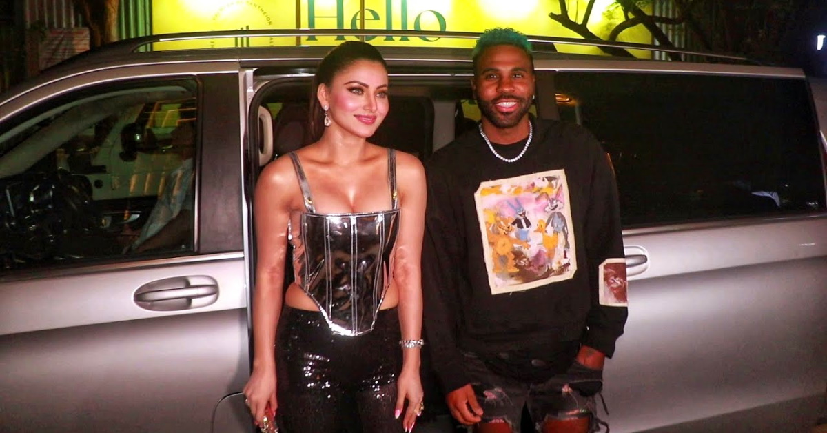 Bollywood actress Urvashi Rautela and American singer Jason Derulo arrive in a Mercedes Benz India V-Class luxury MPV [Video]
