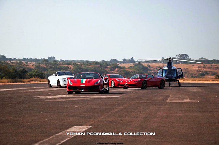 Miljardären Yohan Poonawalla anländer i sin privata helikopter: visar upp exotiska bilar värda över 100 crore
