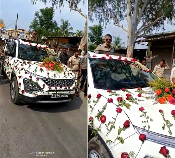 Surendra Swarnkar in his farewell procession