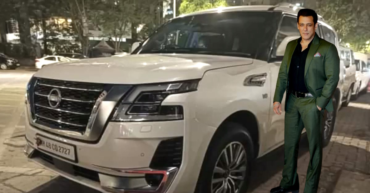 Salman Khan with Nissan Patrol SUV