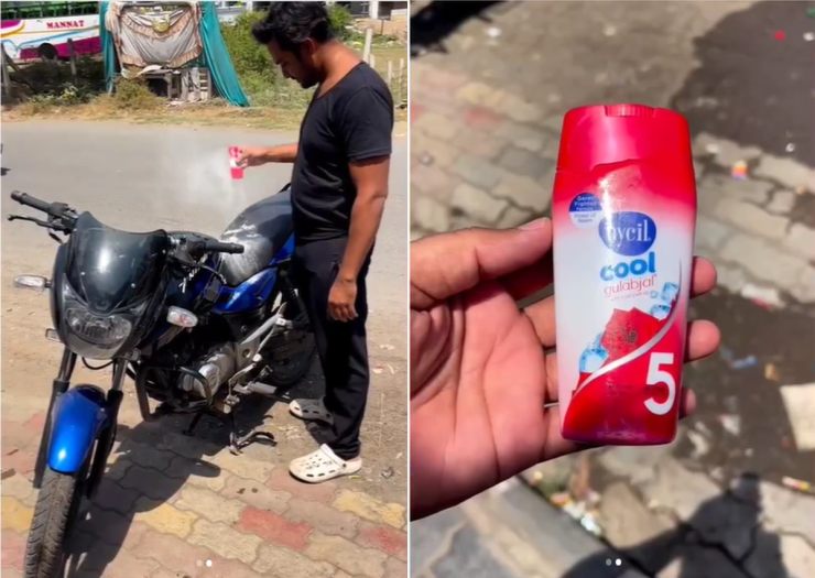 Thanda-Thanda cool-cool: il ragazzo mette la polvere Nycil Cool sul sedile della sua bici per combattere il caldo [Video]