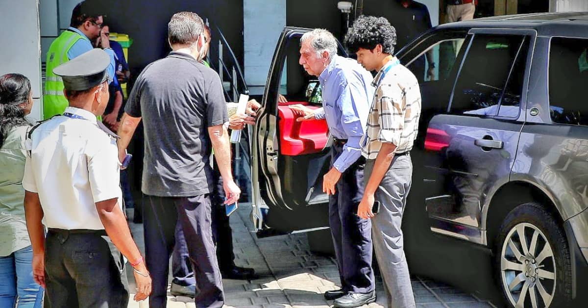 Ratan Tata in his Land Rover