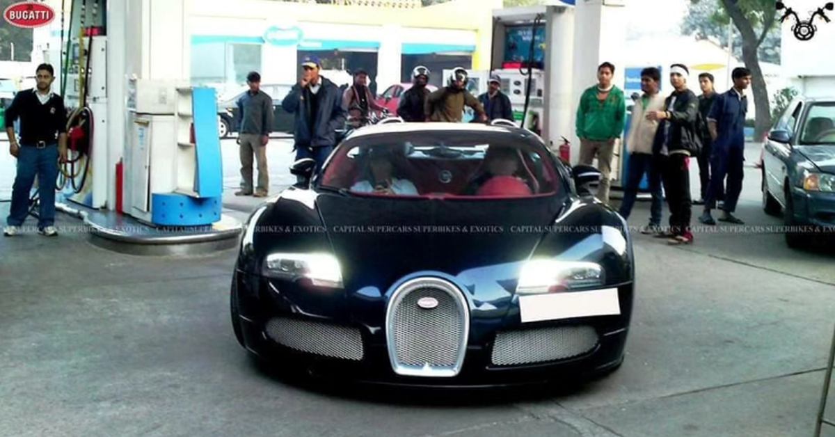 Bugatti Veyron 16.4 Grand sport at fuel station featured