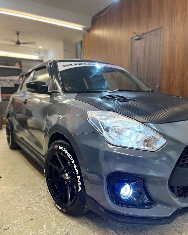 This modified Maruti Suzuki Swift hatchback with Sport GT body Kit