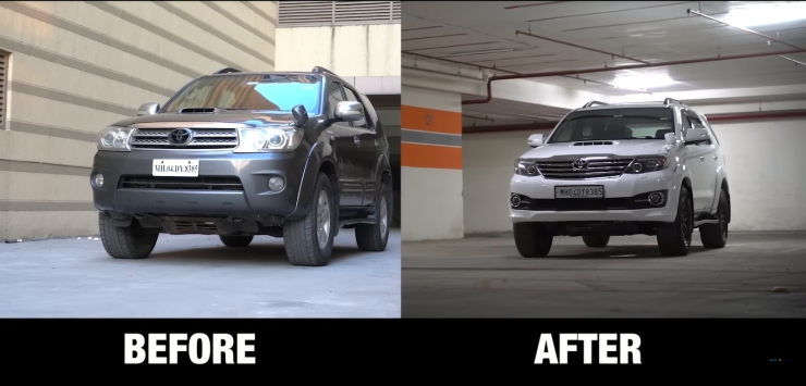 Toyota Fortuner Type 1 to type 2