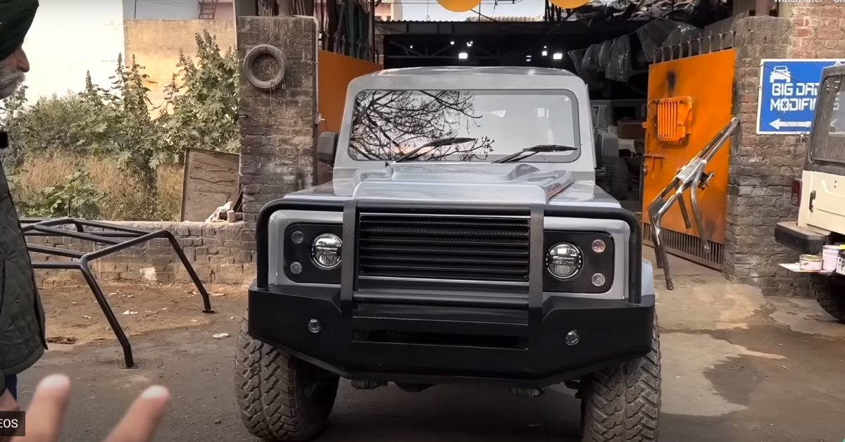 Mahindra Bolero modified to Land Rover Defender