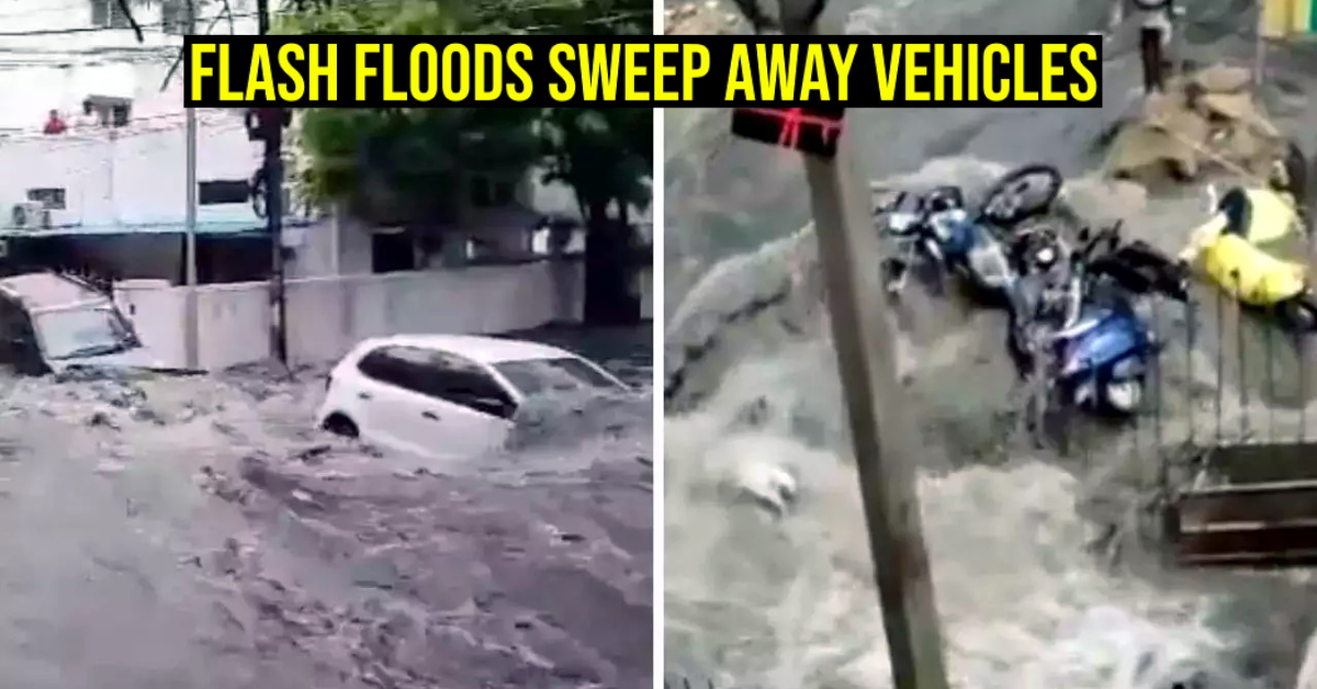 hyderabad rains cars flash floods