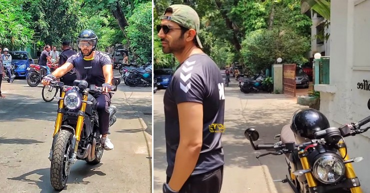 Bollywood actor Kartik Aryan spotted on his new Ducati 1100 Scrambler superbike [Video]