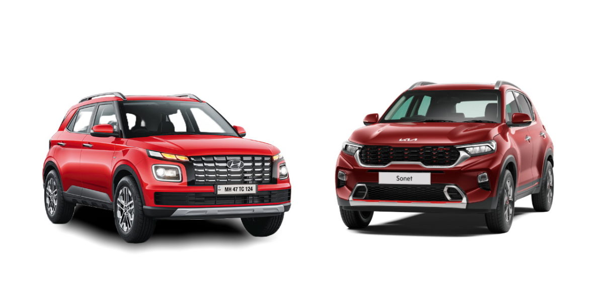 Kia Sonet vs Hyundai Venue petrol variant comparison for tech-savvy gadget lover featured image