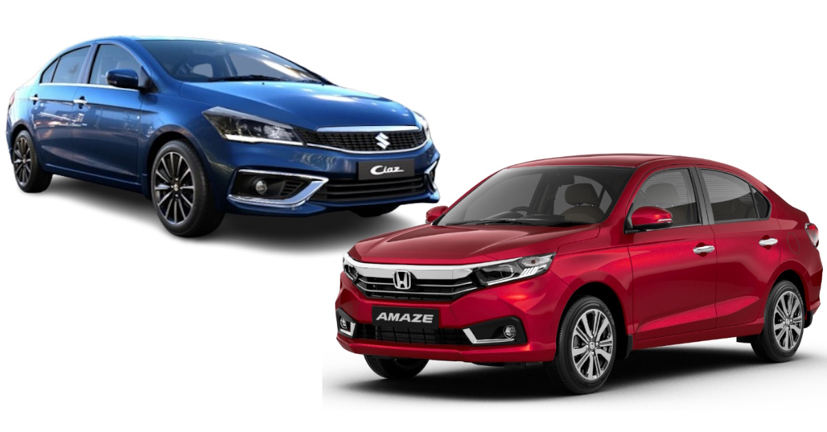 honda amaze vs maruti suzuki ciaz best variants for family focused car buyers honda amaze vs maruti suzuki ciaz best variants for family focused car buyers