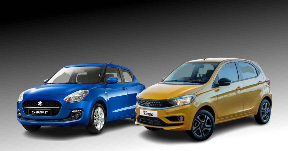 Maruti Suzuki Swift vs Tata Tiago comparison featured image