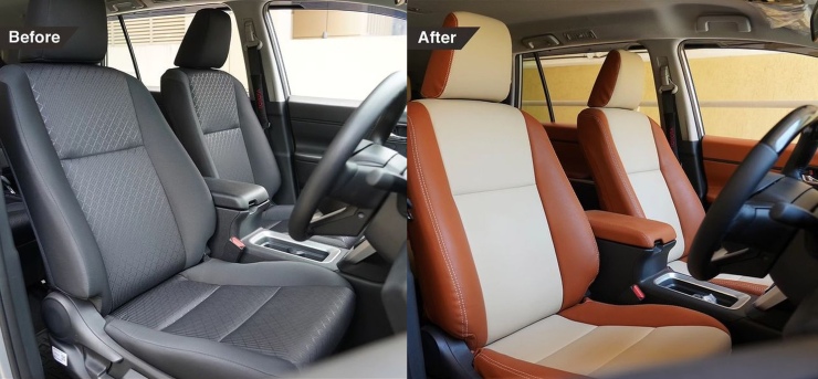 Toyota Innova Hycross interior modified from base to top