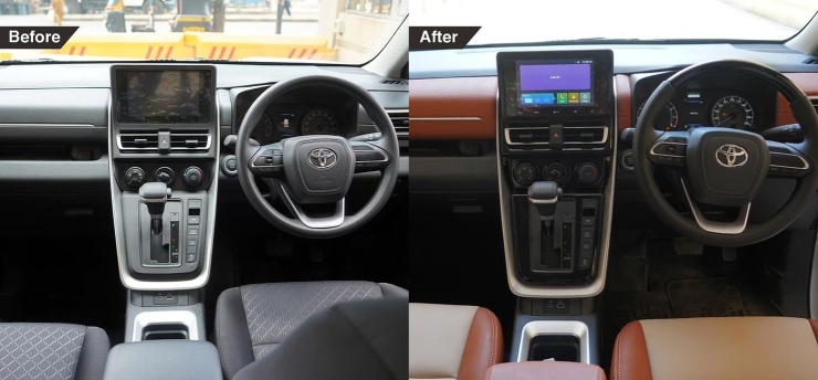 Toyota Innova Hycross interior modified from base to top