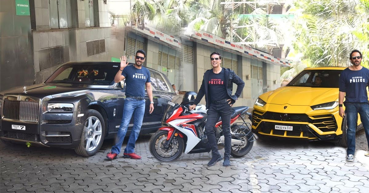 Akshay Kumar on superbike, Rohit Shetty in Lamborghini and Ajay Devgn on Rolls Royce is perfect throwback [Video]