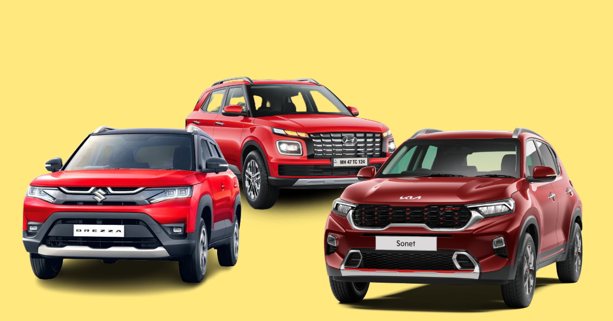 Maruti Brezza vs Hyundai Venue vs Kia Sonet comparison Maruti Brezza vs Hyundai Venue vs Kia Sonet comparison