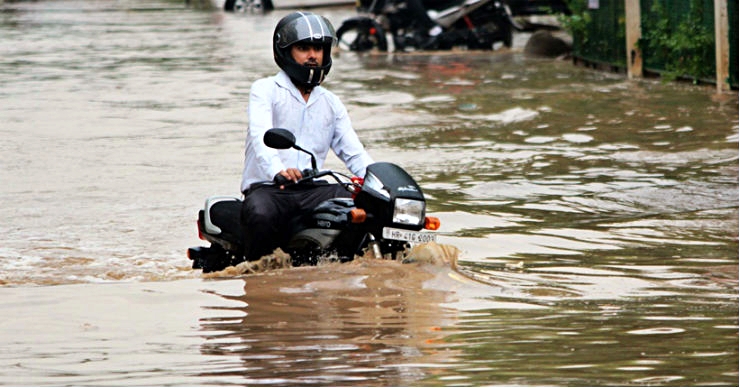 flooded streets India monsoon