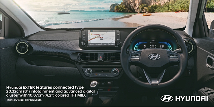 Hyundai Exter cabin officially revealed before launch