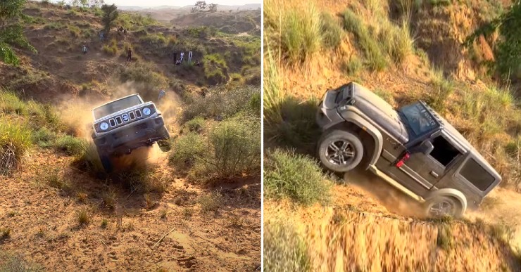 Mahindra Thar gets stuck: Maruti Jimmy clears same obstacle comfortably (Video)