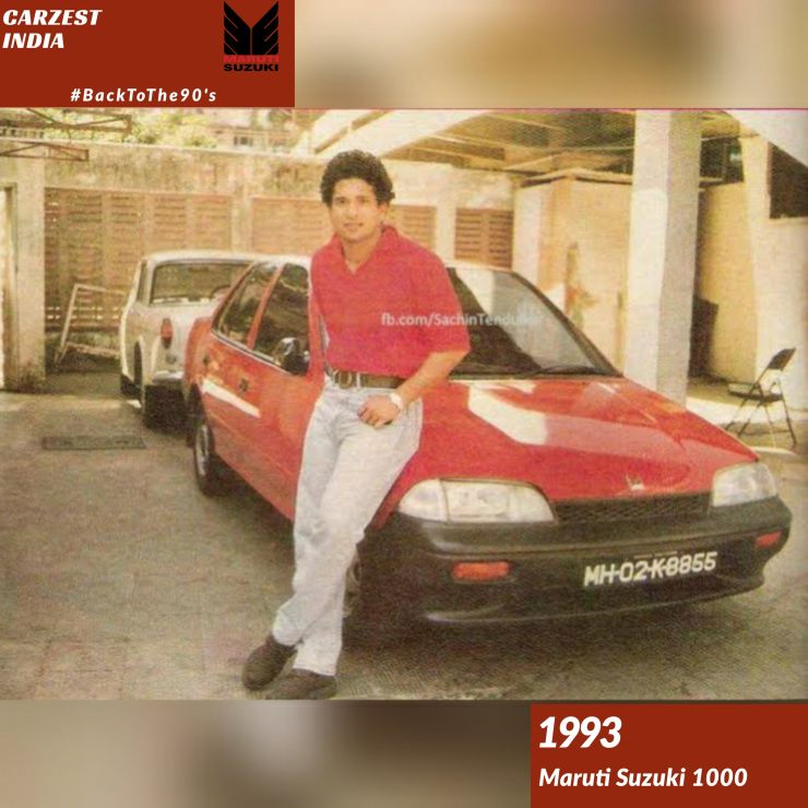 Rare picture: Sachin Tendulkar with his Maruti 1000