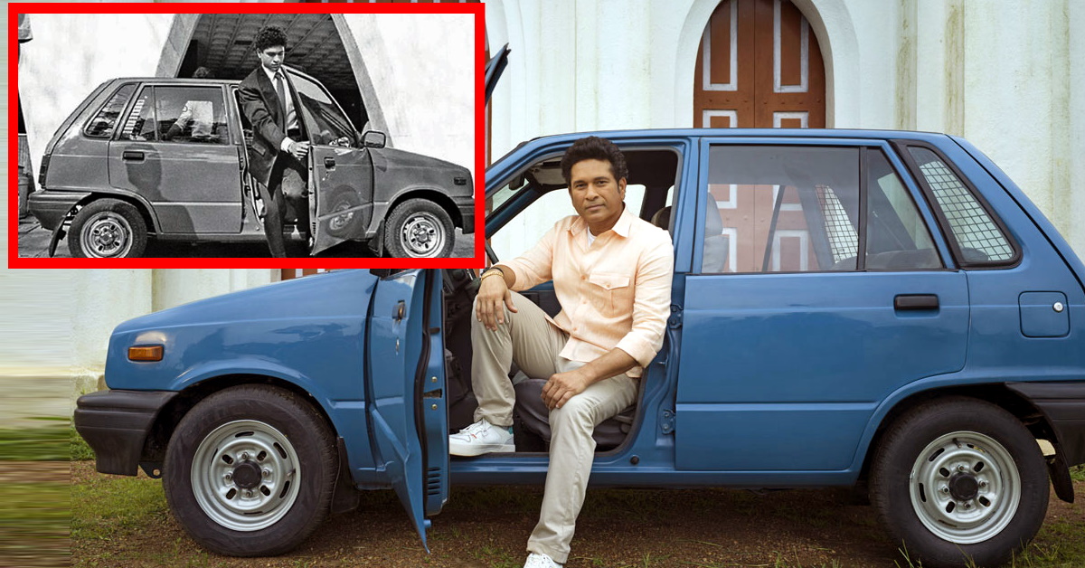 sachin tendulkar in maruti 800
