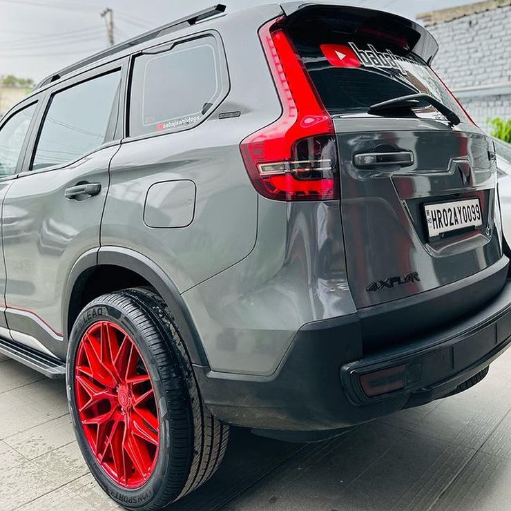 India’s first Nardo Grey Mahindra Scorpio-N rides on bright red wheels