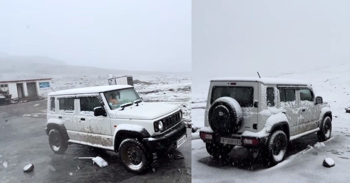Maruti Suzuki Jimny in snow vlogger featured