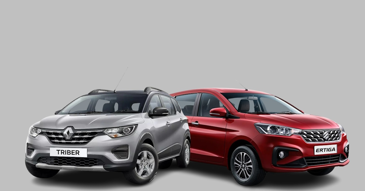 Renault Triber vs Maruti Suzuki Ertiga comparison featured image