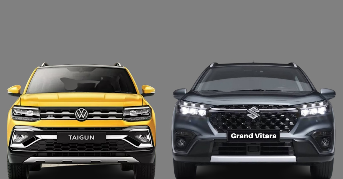 Volkswagen Taigun vs Maruti Suzuki Grand Vitara comparison featured image