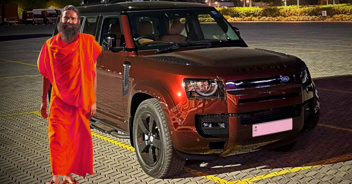 Baba Ramdev drives his new Land Rover Defender 130 worth Rs 1.5