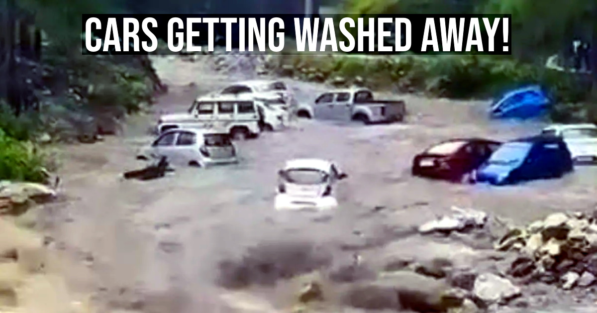 cars washed away floods himachal north india