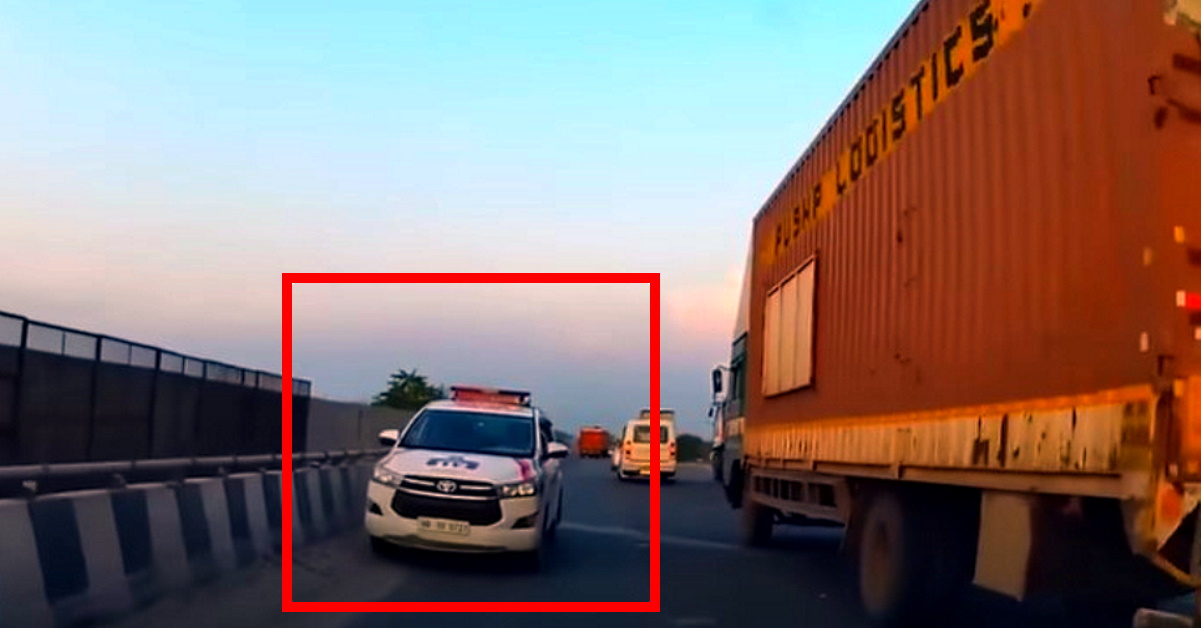 haryana police toyota innova wrong side national highway