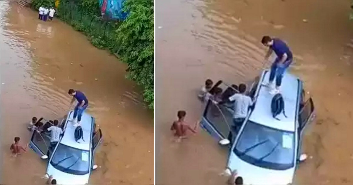 waterlogged rescue car