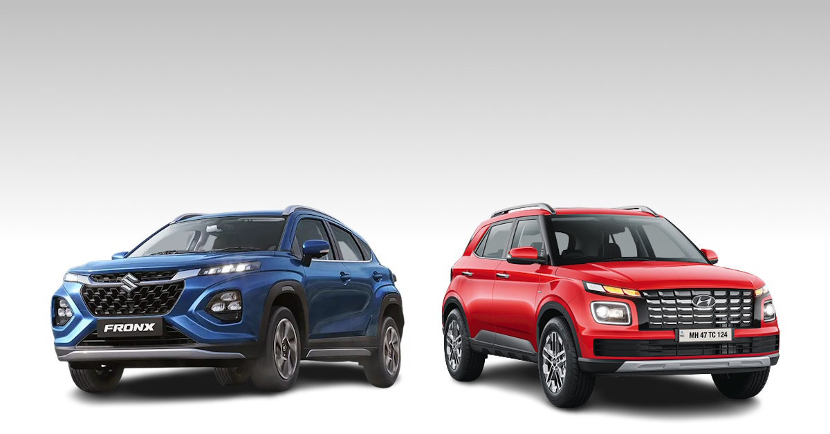 maruti suzuki fronx vs hyundai venue a comparison of their variants priced rs 13 14 lakh for tech savvy gadget lovers maruti suzuki fronx vs hyundai venue a comparison of their variants priced rs 13 14 lakh for tech savvy gadget lovers