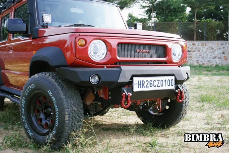 Maruti Suzuki Jimny off-road with accessories from Bimbra 4×4 looks purposeful!