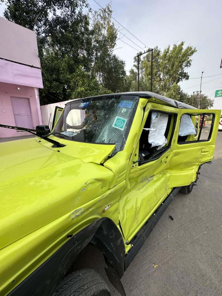 First crash of Maruti Jimny: Sturdy SUV protects passengers