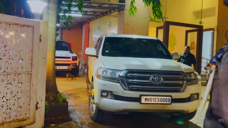 Bollywood superstar Salman Khan spotted leaving studio in his bulletproof Nissan Patrol SUV