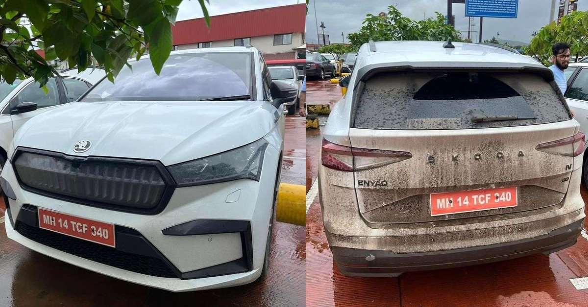 Skoda Enyaq iV spotted testing in India featured