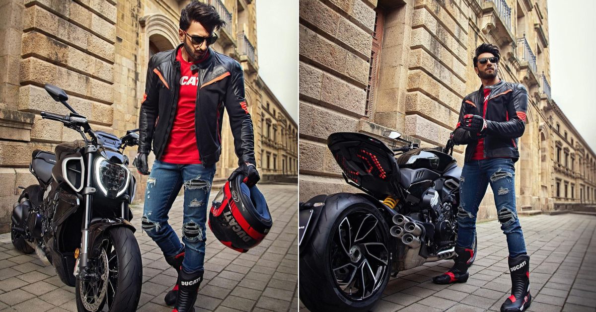 Ranveer Singh with Ducati Diavel V4