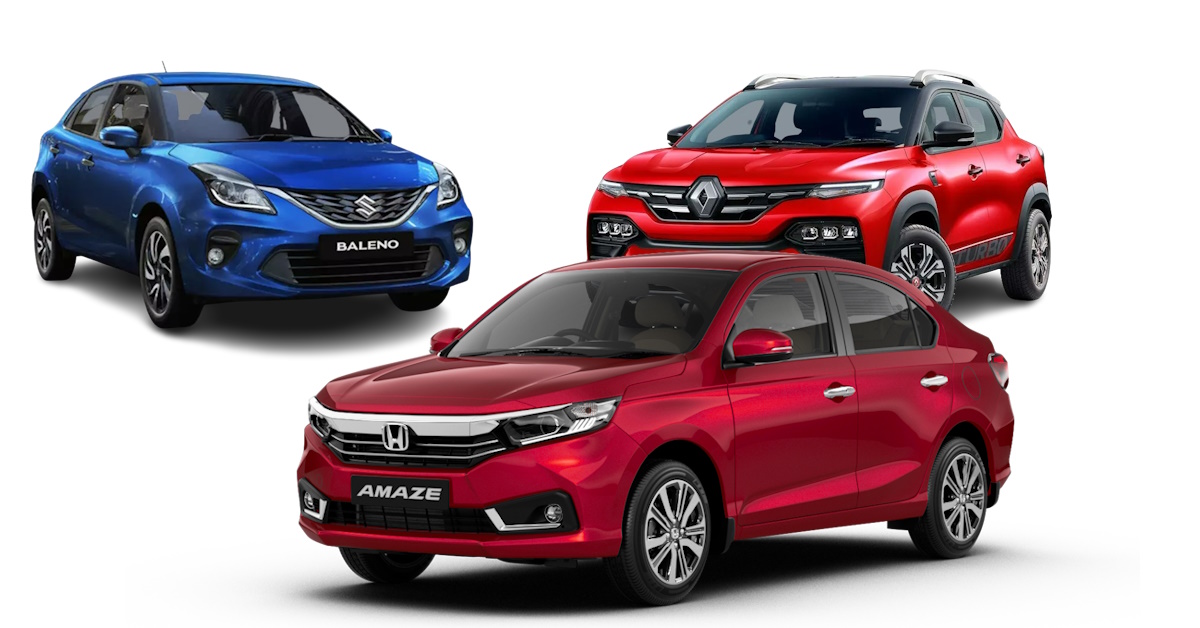 honda amaze vs renault kiger vs maruti suzuki baleno their base variants compared for the tech savvy gadget lover on a budget honda amaze vs renault kiger vs maruti suzuki baleno their base variants compared for the tech savvy gadget lover on a budget