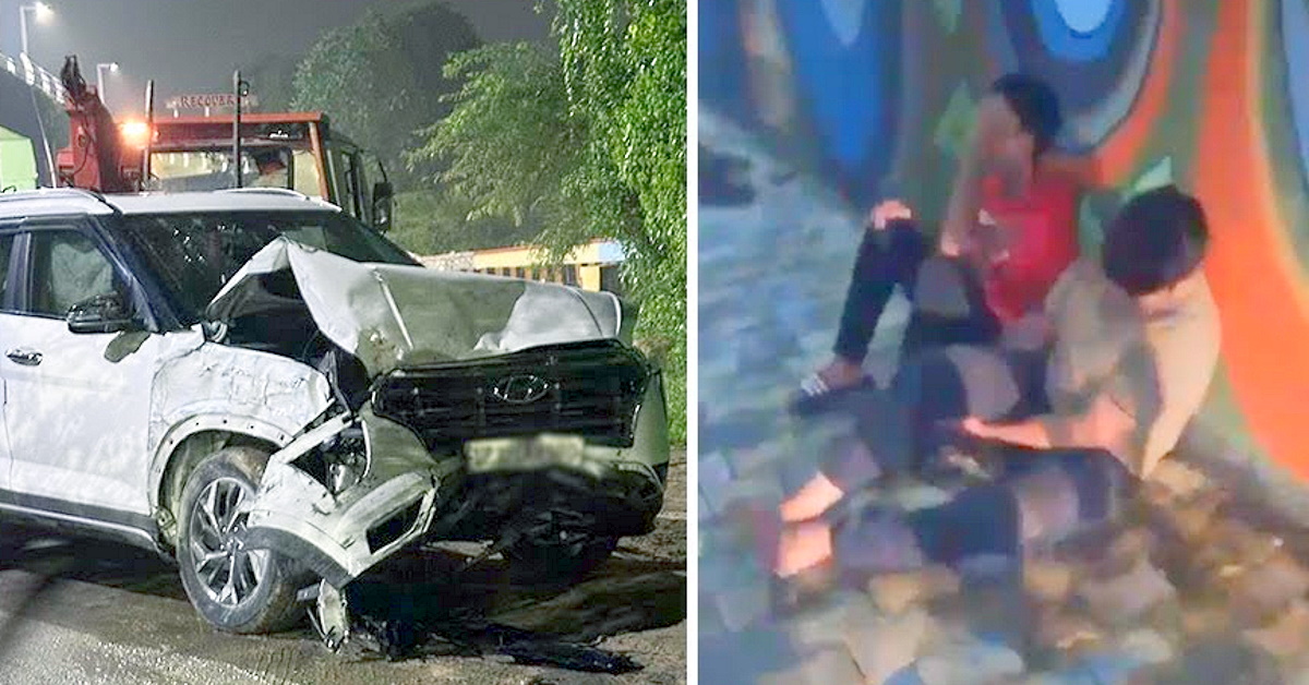 Youth in Hyundai Creta crash at 130 Kmph: Seen cracking jokes after the crash (Video)