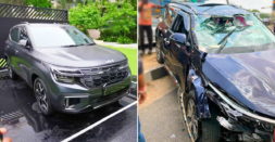 Brand new 2023 Kia Seltos Facelift in a high-speed crash: Keeps passengers safe [Video]
