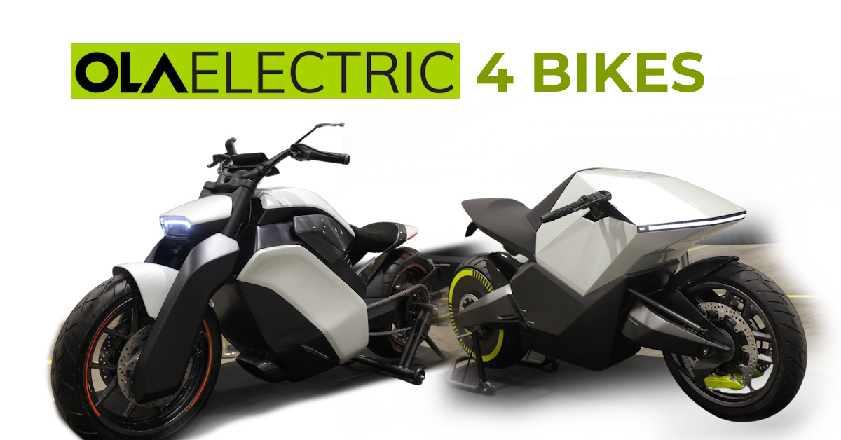 Ola Diamondhead and Cruiser electric motorcycles