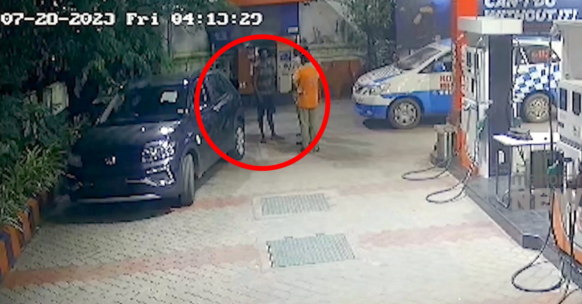 volkswagen taigun thief busted filling fuel kerala