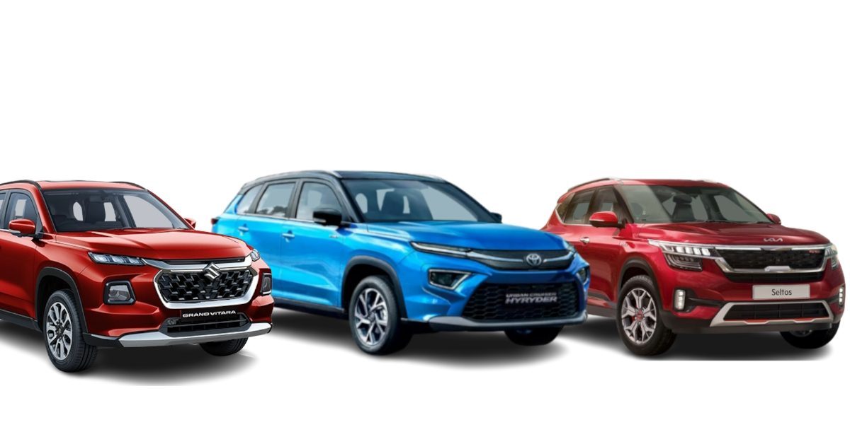 kia seltos vs maruti suzuki grand vitara vs toyota urban cruiser hyryder comparing entry level variants for the tech savvy gadget lover kia seltos vs maruti suzuki grand vitara vs toyota urban cruiser hyryder comparing entry level variants for the tech savvy gadget lover