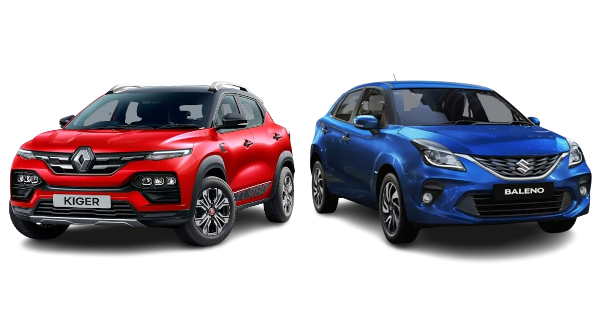 maruti suzuki baleno vs renault kiger a comparison of their variants under rs 9 lakh for family focused car buyers maruti suzuki baleno vs renault kiger a comparison of their variants under rs 9 lakh for family focused car buyers