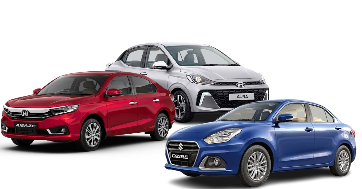 Maruti Suzuki Dzire vs Hyundai Aura vs Honda Amaze Maruti Suzuki Dzire vs Hyundai Aura vs Honda Amaze